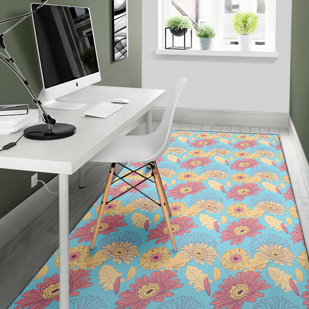 Gerberas Pattern Print Design GB04 Area Rugs