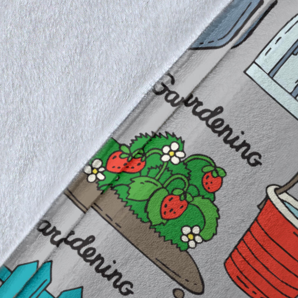 Gardening Pattern Print Design G07 Fleece Blanket