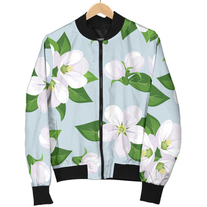 Apple blossom Pattern Print Design AB04 Men Bomber Jacket