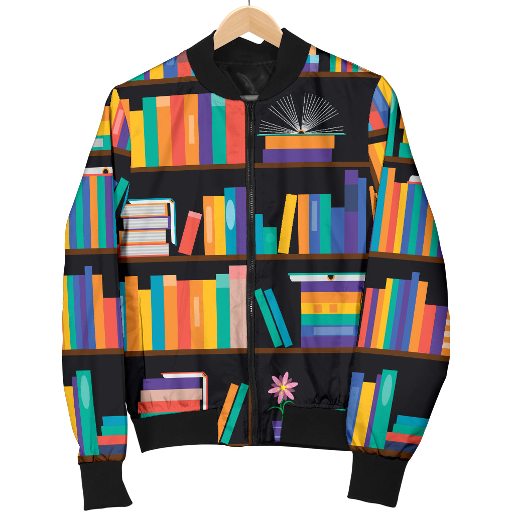 Book Pattern Print Design 05 Women's Bomber Jacket