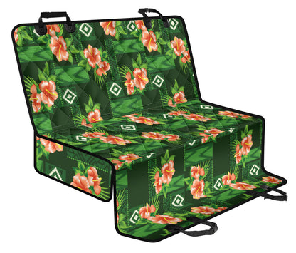Hibiscus Pattern Print Design HB05 Rear Dog  Seat Cover