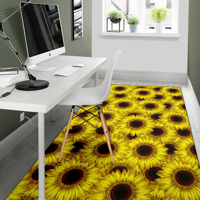 Sunflower Pattern Print Design SF011 Area Rugs