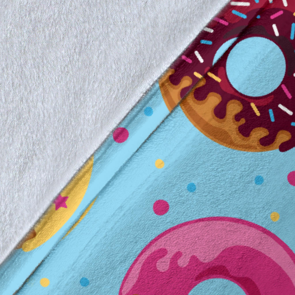 Donut Pattern Print Design DN07 Fleece Blanket