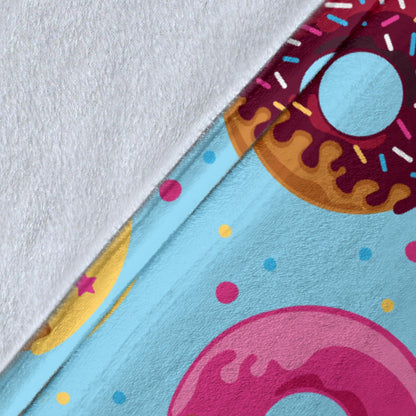 Donut Pattern Print Design DN07 Fleece Blanket