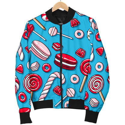 Candy Pattern Print Design 05 Women's Bomber Jacket