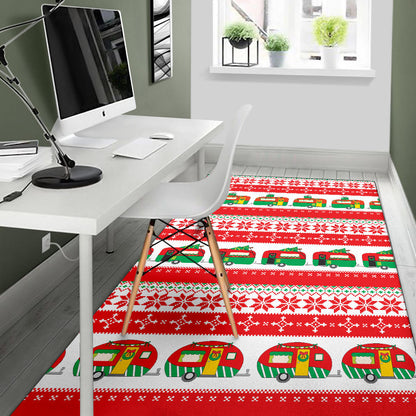 Camper Camping Ugly Christmas Design Print Area Rugs