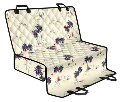 Palm Tree Pattern Print Design PT08 Rear Dog  Seat Cover