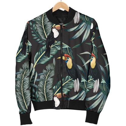 Rainforest Pattern Print Design RF06 Men Bomber Jacket