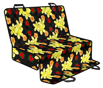 Yellow Plumeria Pattern Print Design PM04 Rear Dog  Seat Cover