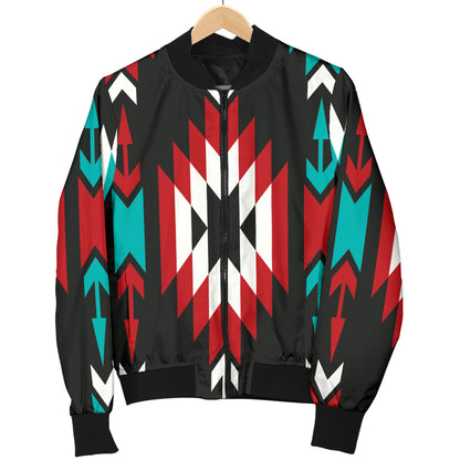 Native Pattern Print Design A08 Women's Bomber Jacket