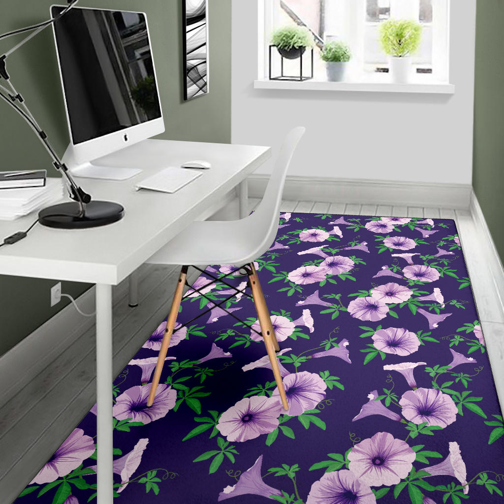 Morning Glory Pattern Print Design MG01 Area Rugs