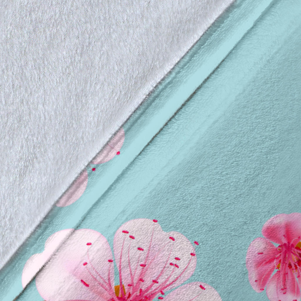 Cherry Blossom Pattern Print Design CB04 Fleece Blanket