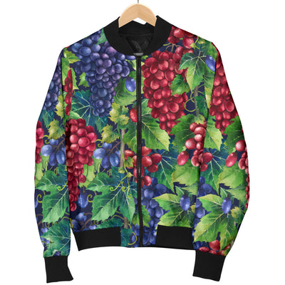 Grape Pattern Print Design GP02 Men Bomber Jacket