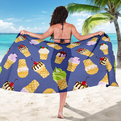 Ice Cream Pattern Print Design IC03 Sarong Pareo Wrap