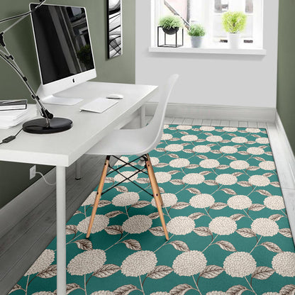 Hydrangea Pattern Print Design HD03 Area Rugs