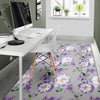 Lilac Pattern Print Design LI07 Area Rugs