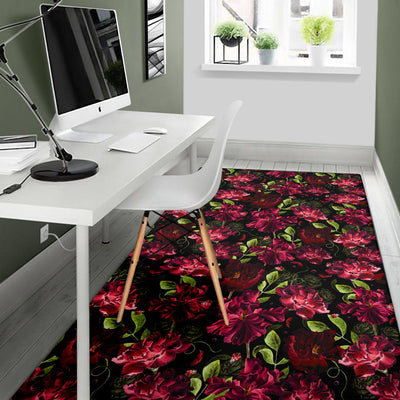 Iris Pattern Print Design IR03 Area Rugs