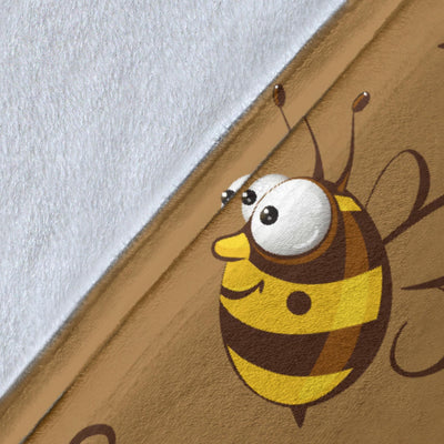 Bee Pattern Print Design BEE09 Fleece Blanket