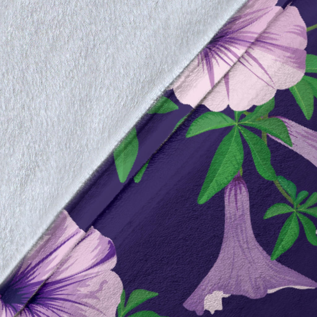 Morning Glory Pattern Print Design MG01 Fleece Blanket