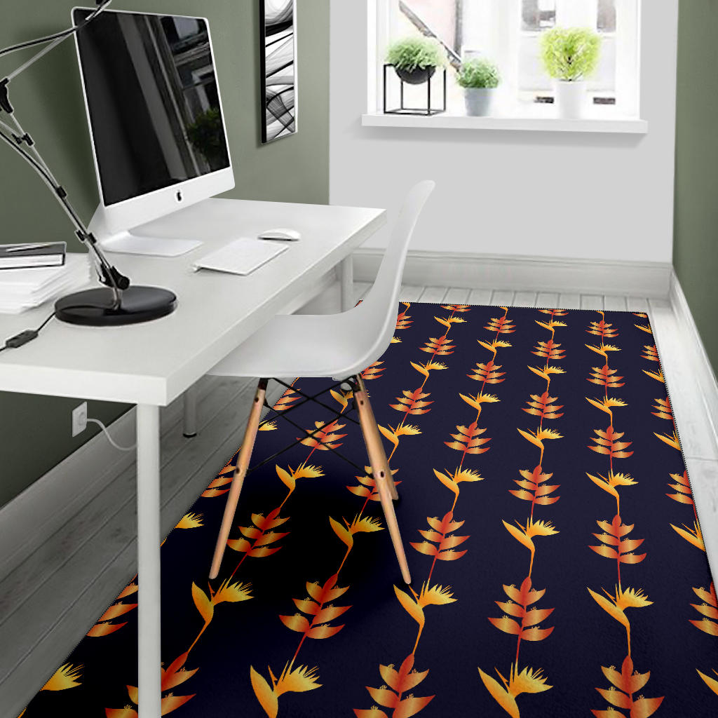 Heliconia Pattern Print Design HL06 Area Rugs