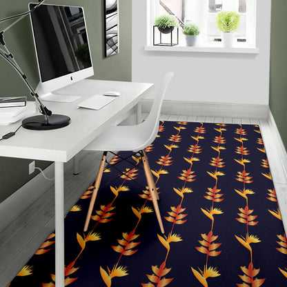 Heliconia Pattern Print Design HL06 Area Rugs