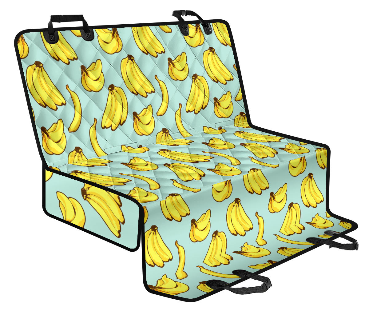 Banana Pattern Print Design BA04 Rear Dog  Seat Cover