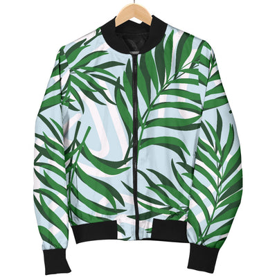 Palm Leaves Pattern Print Design PL06 Men Bomber Jacket