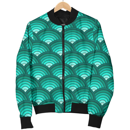Scales Pattern Print Design 01 Women's Bomber Jacket