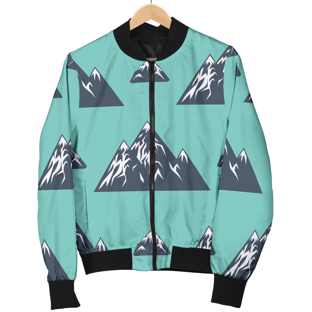 Mountain Pattern Print Design 01 Women's Bomber Jacket
