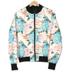 Bluebird Pattern Print Design 03 Women's Bomber Jacket