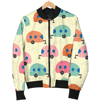Camper Pattern Print Design 06 Women's Bomber Jacket