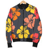 Hibiscus Pattern Print Design HB024 Men Bomber Jacket