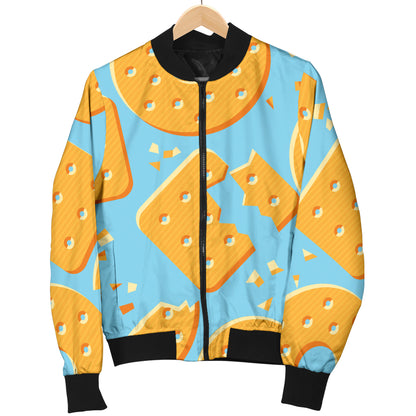 Cracker Pattern Print Design 02 Women's Bomber Jacket