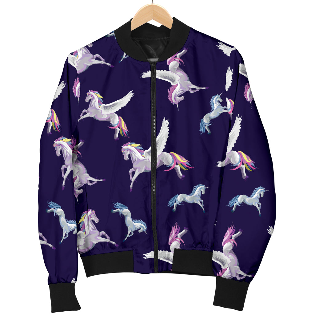 Pegasus Pattern Print Design 02 Women's Bomber Jacket