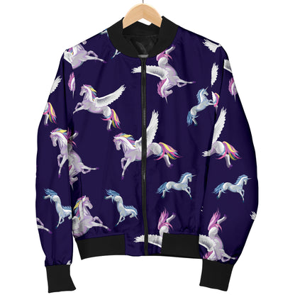 Pegasus Pattern Print Design 02 Women's Bomber Jacket