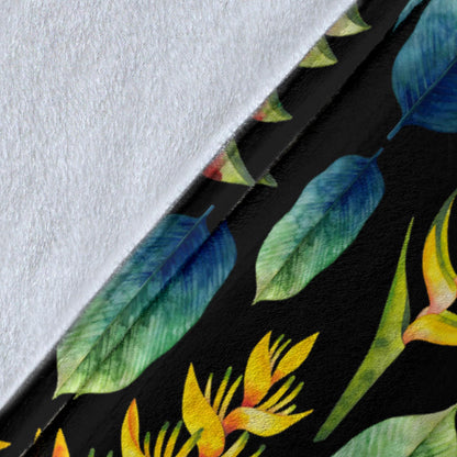 Heliconia Pattern Print Design HL03 Fleece Blanket