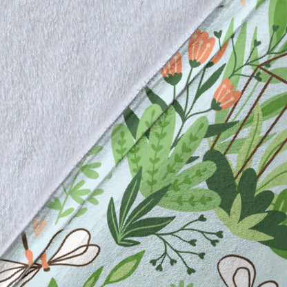 Gardening Pattern Print Design G04 Fleece Blanket