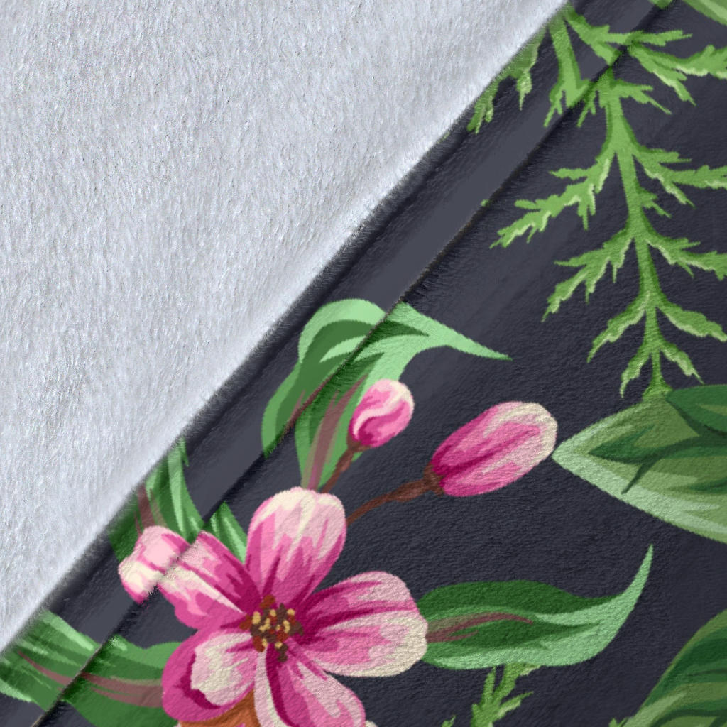Summer Floral Pattern Print Design SF010 Fleece Blanket