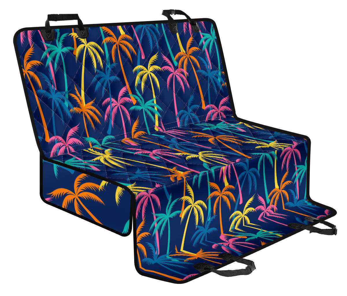 Palm Tree Pattern Print Design PT013 Rear Dog  Seat Cover