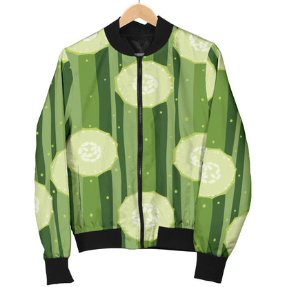 Cucumber Pattern Print Design CC03 Men Bomber Jacket
