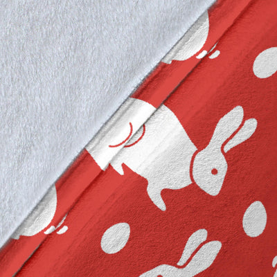 Rabbit Pattern Print Design RB017 Fleece Blanket