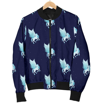 Pegasus Pattern Print Design 03 Women's Bomber Jacket