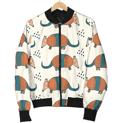 Armadillo Pattern Print Design 01 Women's Bomber Jacket