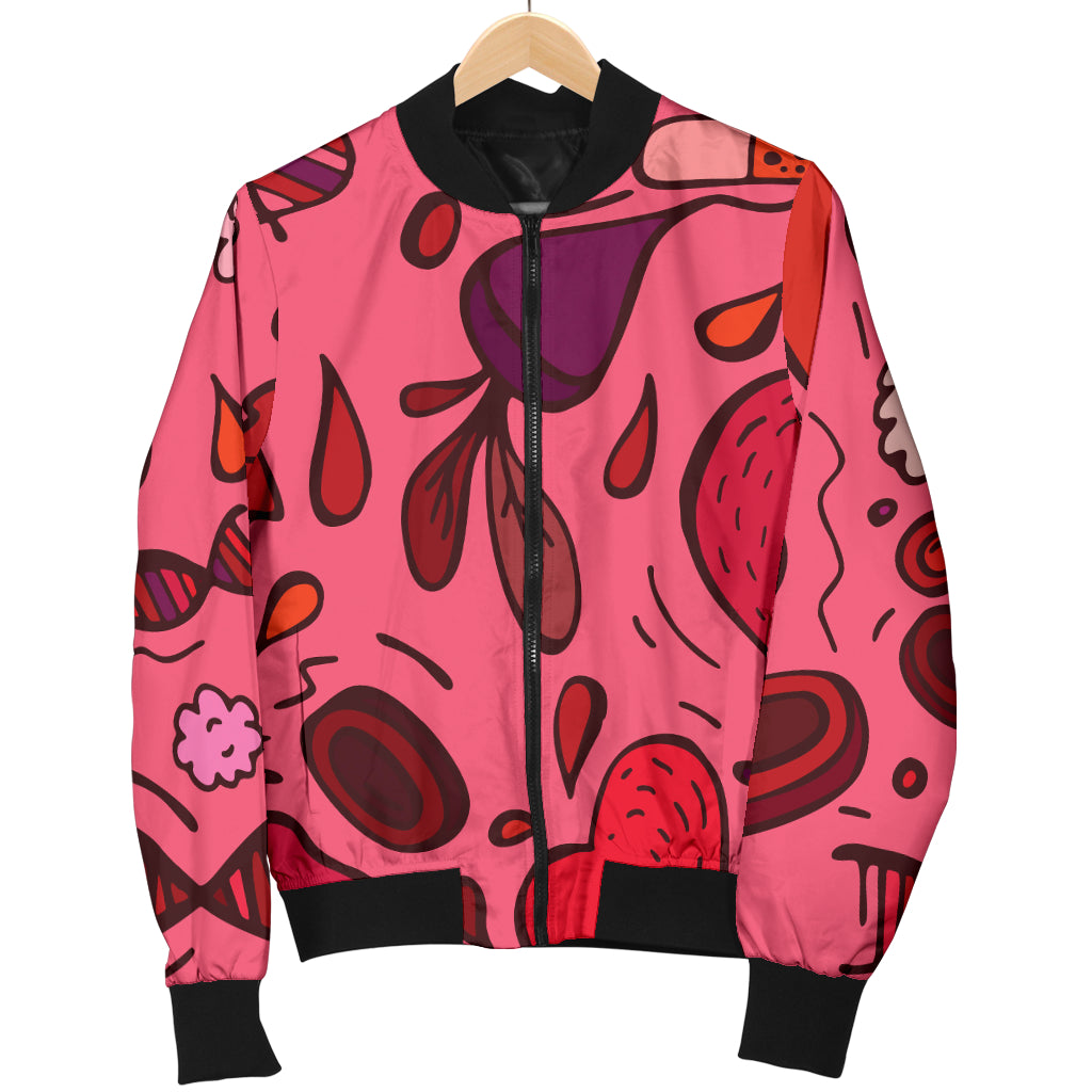 Phlebotomist Pattern Print Design A01 Women's Bomber Jacket