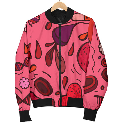 Phlebotomist Pattern Print Design A01 Women's Bomber Jacket