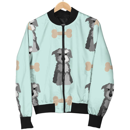 Schnauzers Pattern Print Design A03 Women's Bomber Jacket