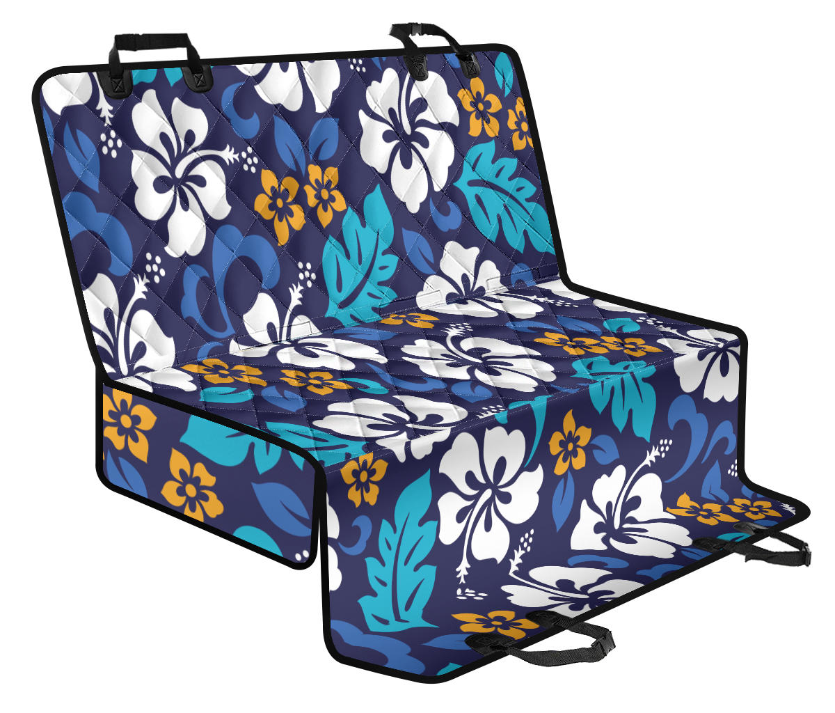 Hibiscus Pattern Print Design HB030 Rear Dog  Seat Cover