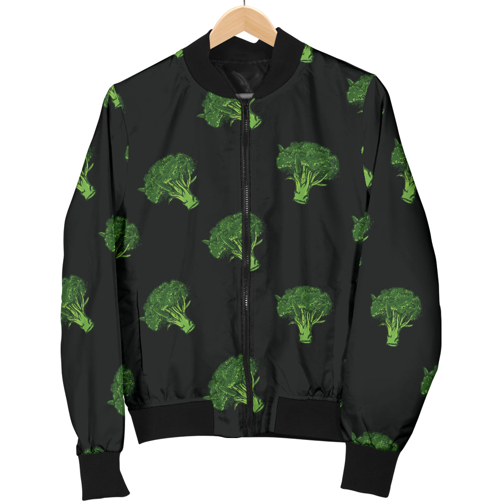 Broccoli Pattern Print Design 04 Women's Bomber Jacket