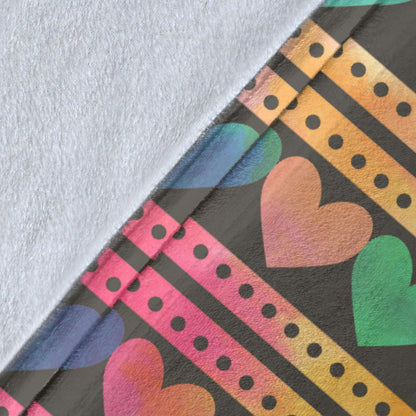 Heart Pattern Print Design HE010 Fleece Blanket