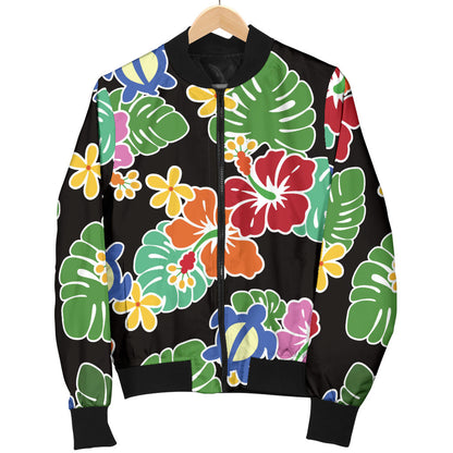 Hawaiian Themed Pattern Print Design H010 Men Bomber Jacket